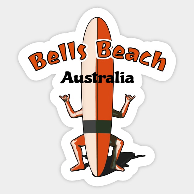 Bells Beach Australia Sticker by AKdesign